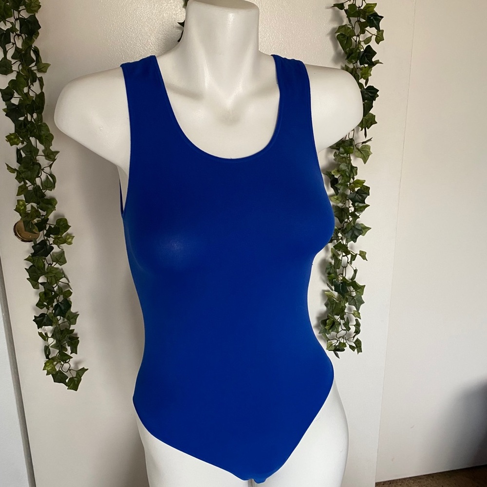 Wolford blue bodysuit, size M